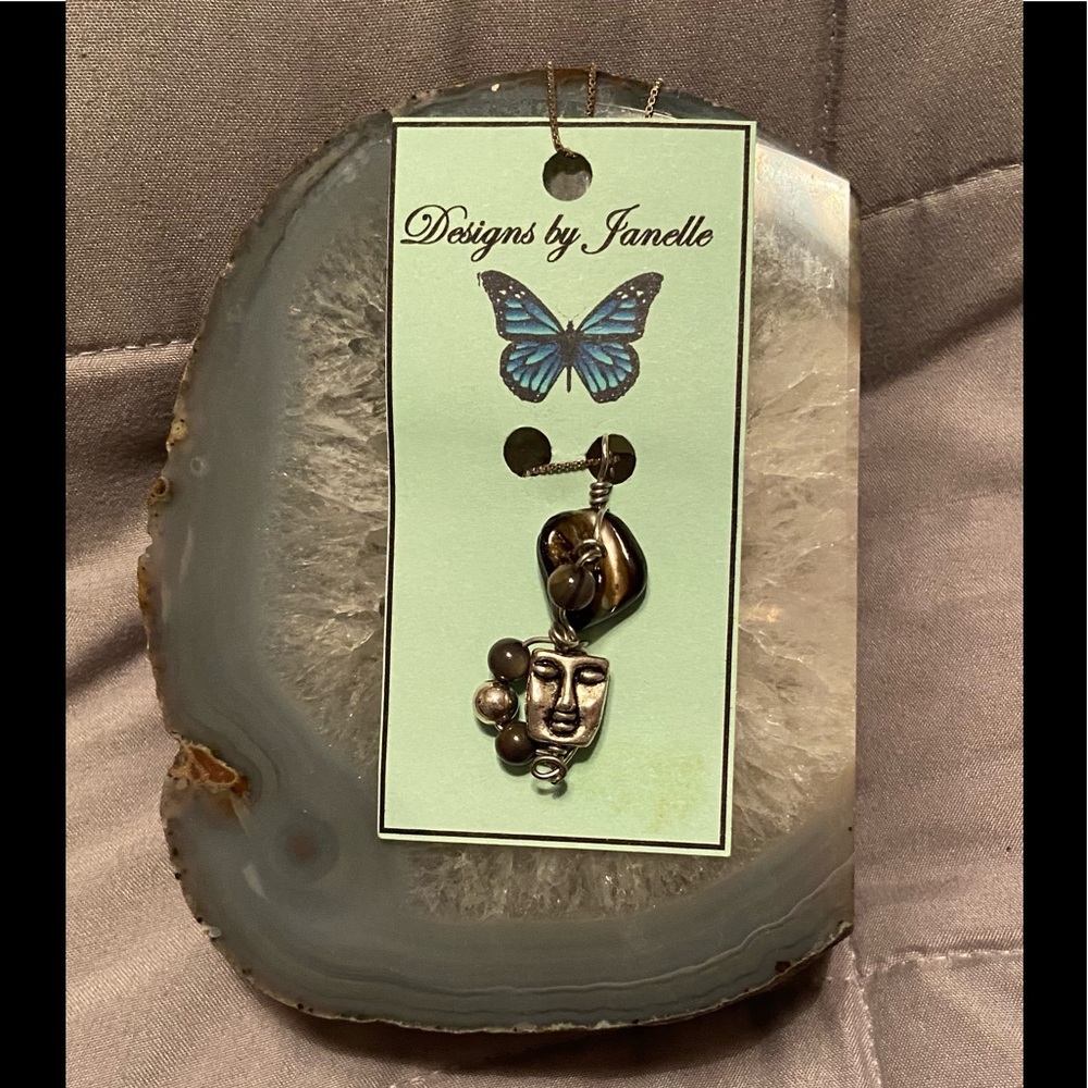 Designs by Janelle - Handmade Silver Wire Face Charm